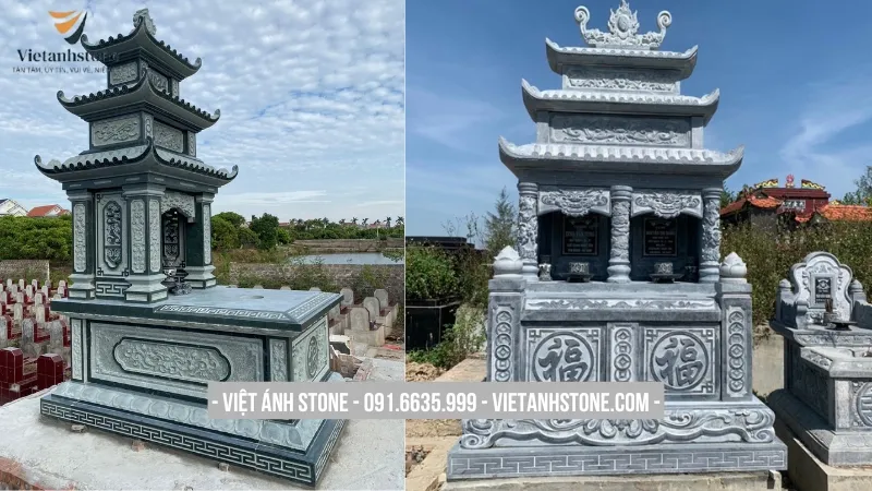 Báo giá lăng mộ đá 3 mái bề thế mới nhất