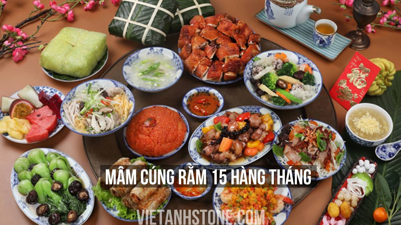 mâm cúng rằm 15 hàng tháng