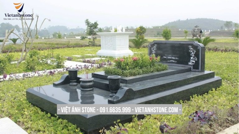 Mộ đá hoa cương đẹp, sáng bóng tự nhiên
