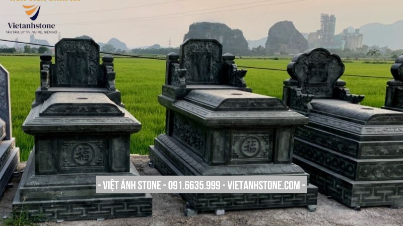 Mộ đá không mái thiết kế siêu đơn giản, tiết kiệm chi phí