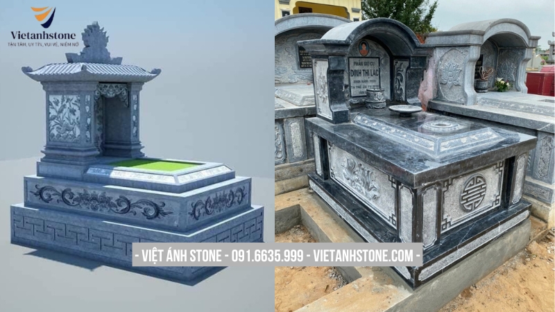 Mộ đá một mái thiết kế đơn giản nhất