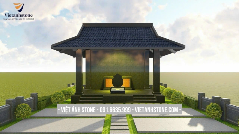 Thiết kế khu lăng mộ đá đẹp phong cách hiện đại