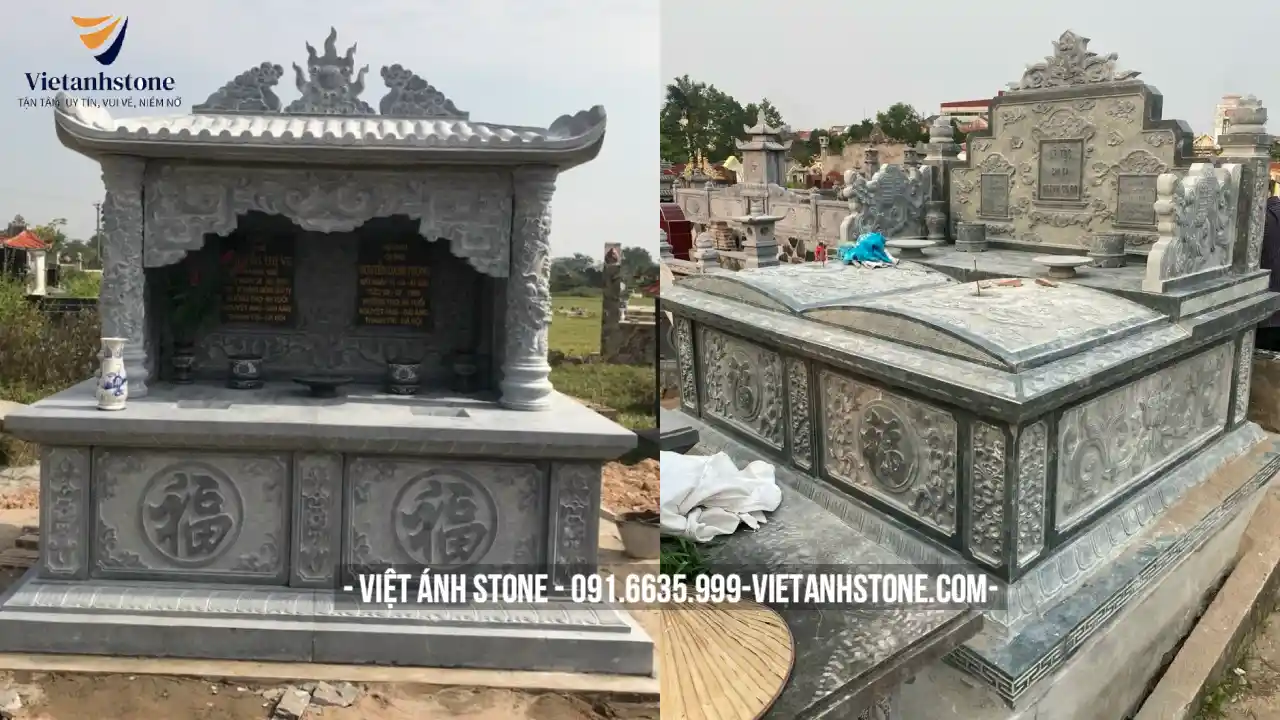 Mẫu lăng mộ đá đôi Thanh Hóa tượng trưng cho sự sum vầy