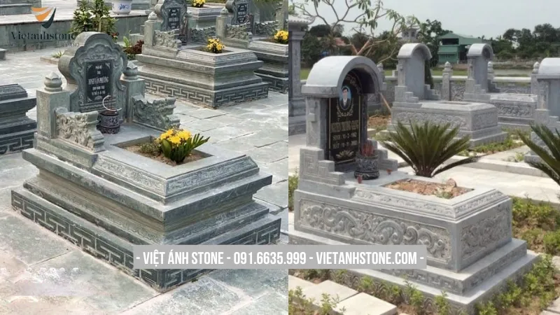 Mẫu lăng mộ đá Ninh Bình không mái đơn giản