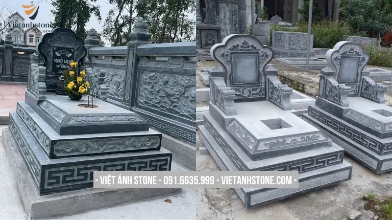Mẫu lăng mộ tam cấp tỉ mỉ, ấn tượng