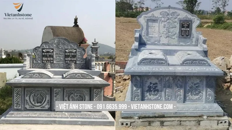 Mộ đá đôi tam cấp mang ý nghĩa gắn kết bền chặt