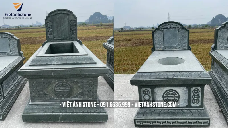 Mộ đá tam sơn có thể được làm từ nhiều chất liệu khác nhau