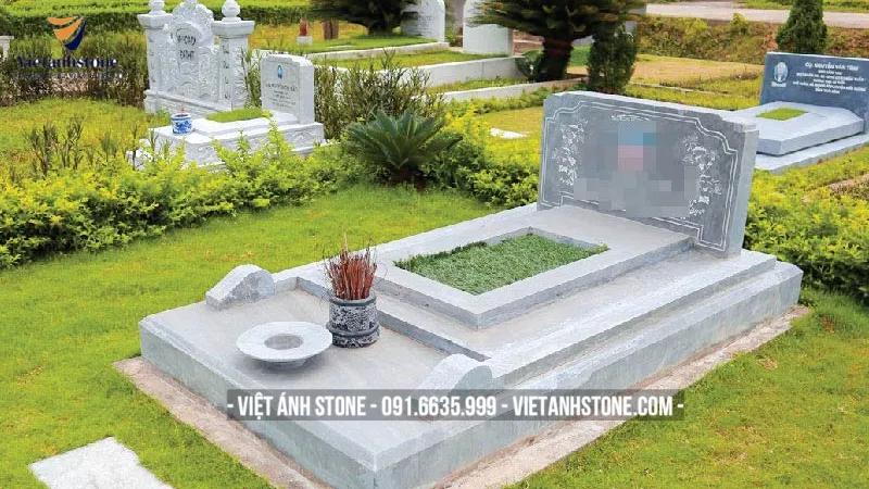 Mộ tam sơn đơn giản không hoa văn phức tạp