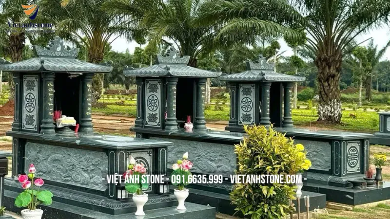 Mộ đá Hà Nội từ chất liệu đá xanh đen Ninh Bình