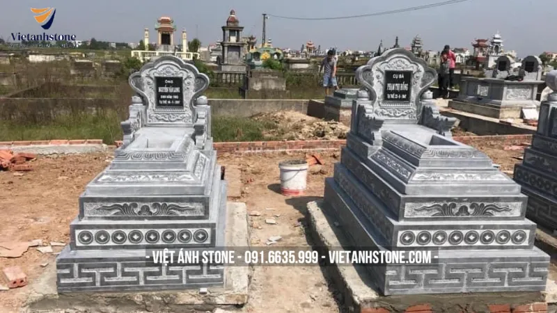 Lăng mộ tam cấp thiết kế hài hòa, chuẩn kích thước Lỗ Ban