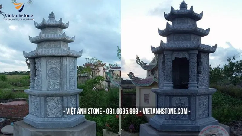 Mộ đá hình tháp đặc trưng thường dùng cho các nhà sư, hoặc những người có vị thế quan trọng trong Phật giáo