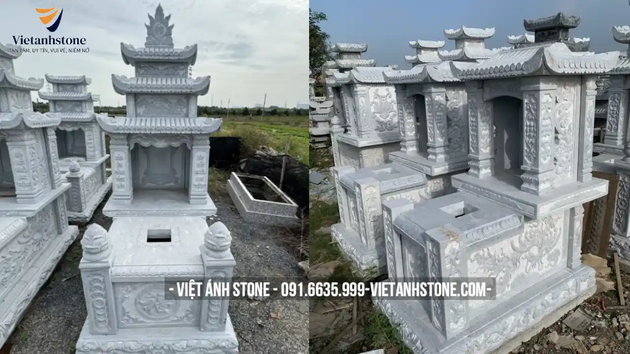 Mộ đá trắng từ đá vân mây