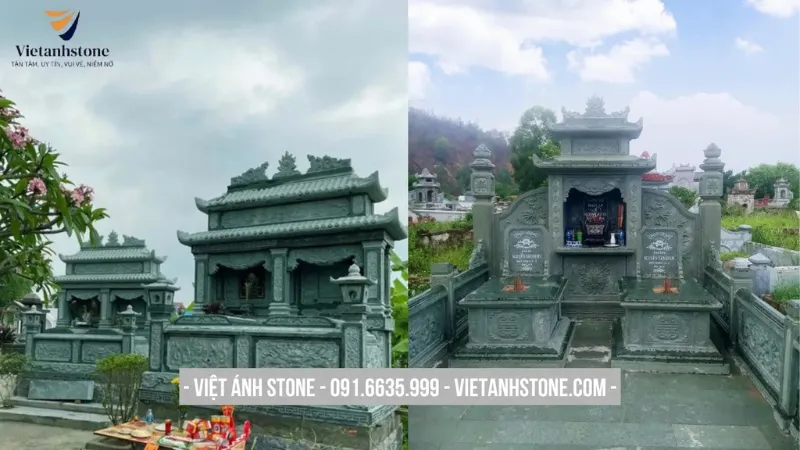 Giá mộ đá xanh rêu hay đá xanh đen sẽ có sự chênh lệch nhau 