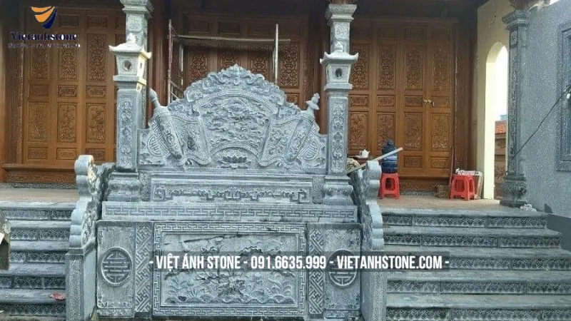 Mẫu Cuốn thư đá xanh rêu