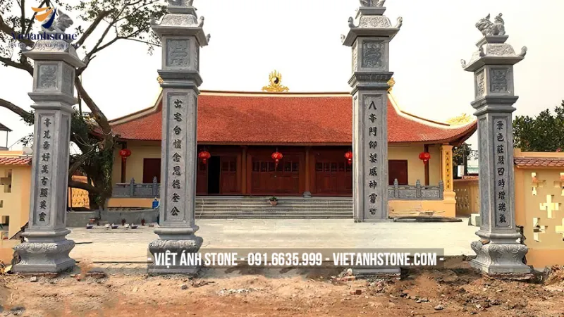 Mẫu trụ đồng cột đá đơn giản