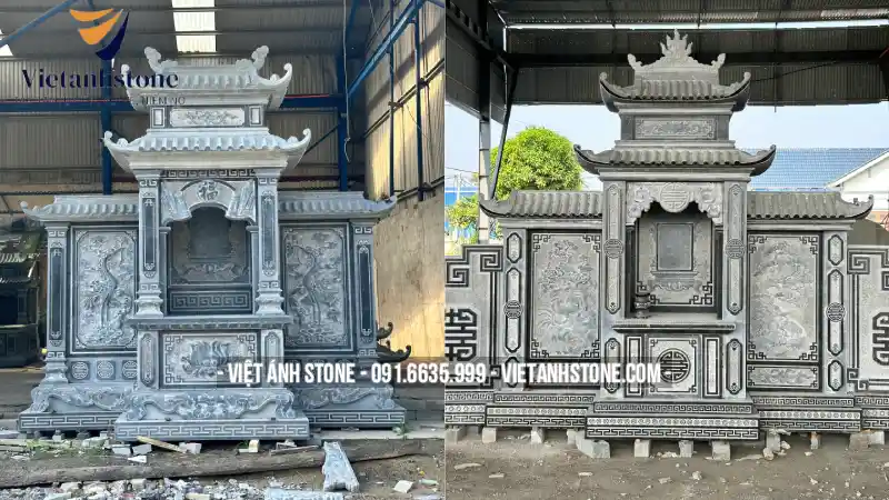 Tùy vào số lượng mộ và yêu cầu gia đình mà sắp xếp theo bố cục rõ ràng.