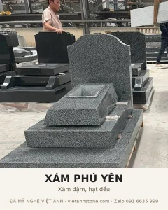 Mộ đá granite màu xám Phú Yên