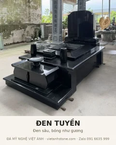 Mộ đá granite màu đen tuyền