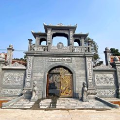 Cổng tam quan đá có mái, cửa vòm – VAS 17