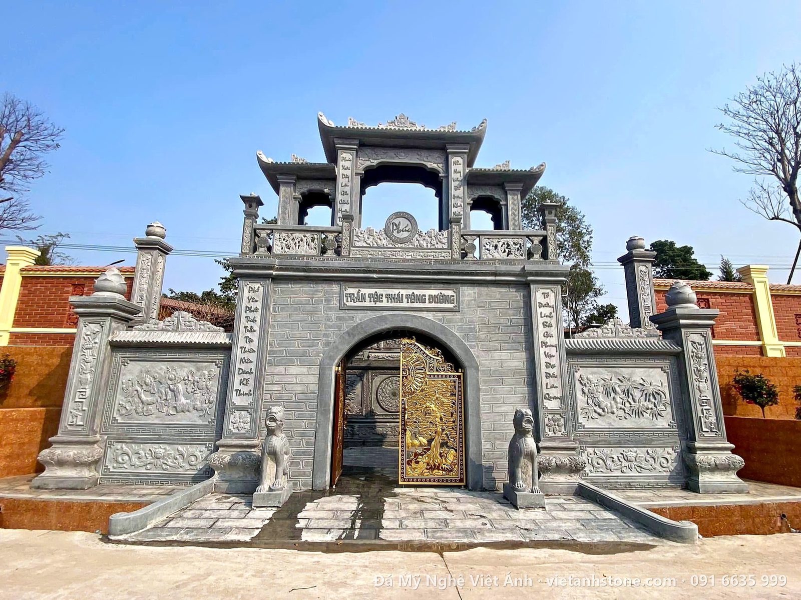 Cổng Tam Quan Đá – VAS 17 Cổng tam quan đá có mái, cửa vòm – VAS 17
